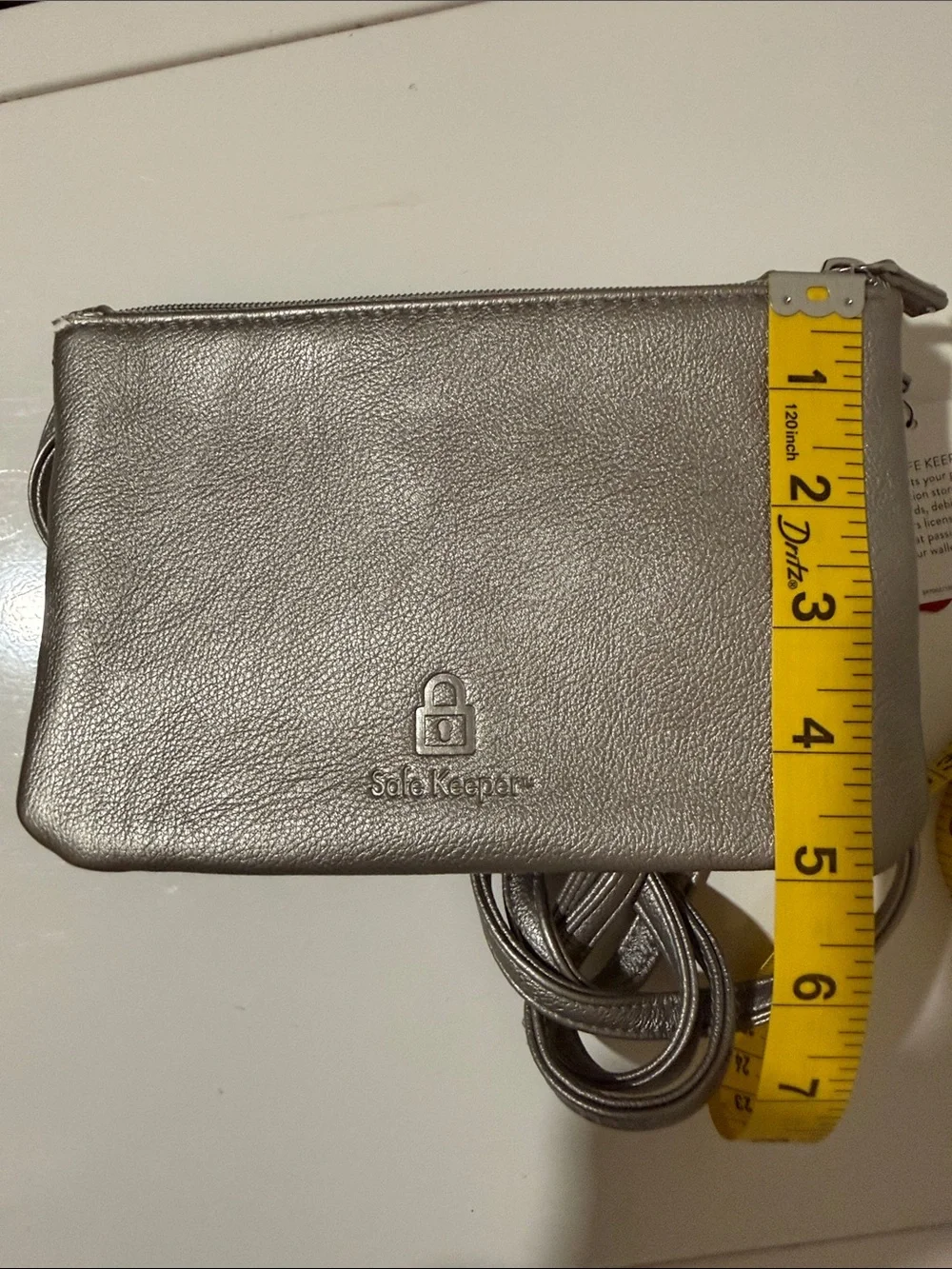 Mindi Women's Safekeeper Pewter Crossbody Purse  NWT